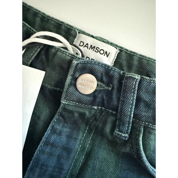 $180 New Damson Madder Neve High Rise Straight Jeans - Blue Plaid - 2 - Picture 10 of 14